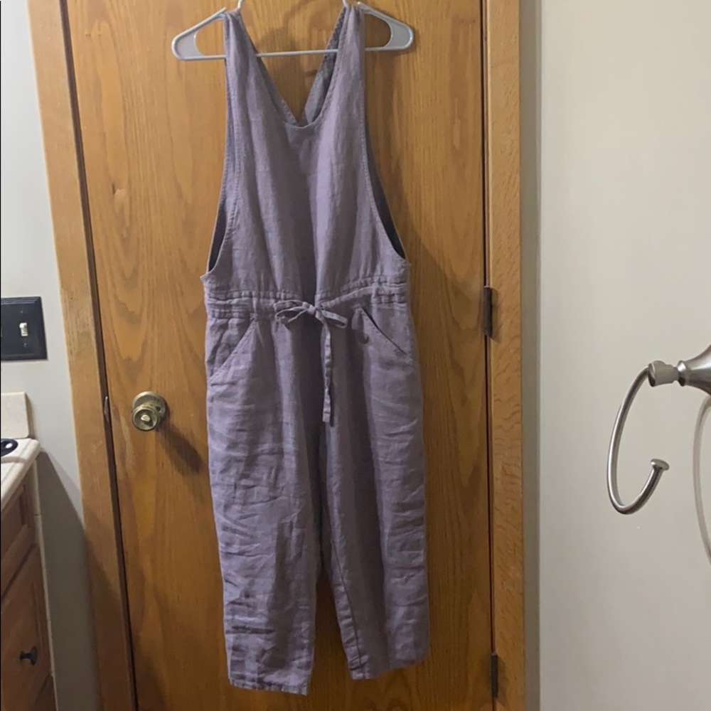 Not Perfect Linen Cafe Mocha Jumpsuit